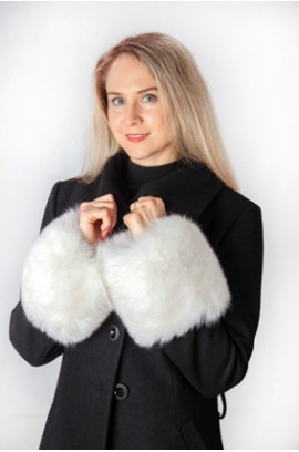 White Fox Fur Cuffs